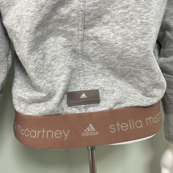 Adidas by Stella McCartney gray zipper front sweatshirt jacket with hood size XS - Picture 5 of 7